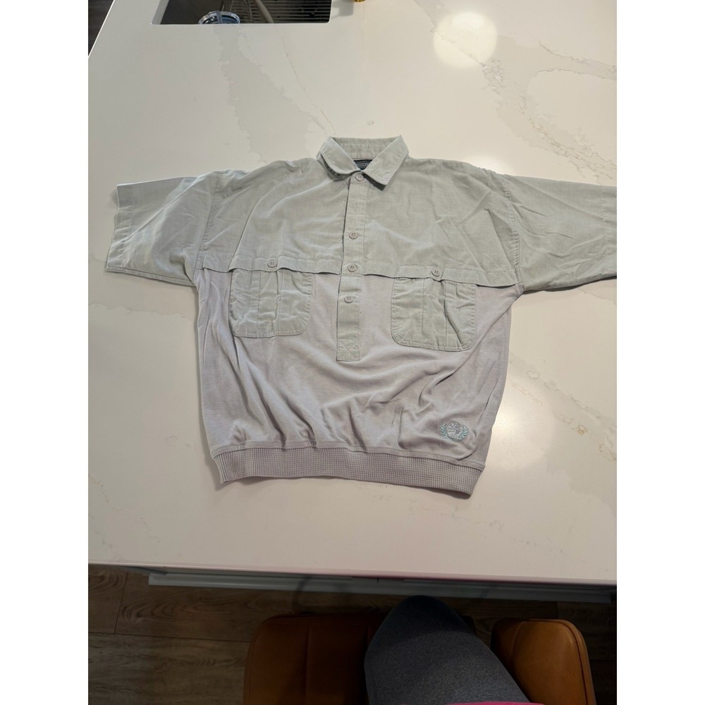 Members Only Polo Shirt Men Small Gray Excellent 80s Retro Collared Logo Pocket